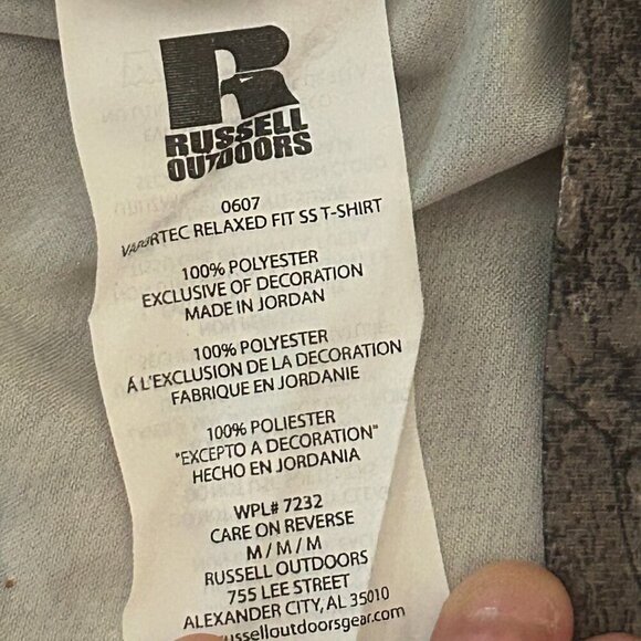 NWT Russell Outdoors Mossy Oak Camo Vaportec SS Tee Mock Neck Size Medium - Picture 6 of 8